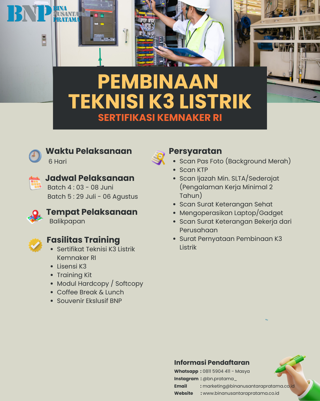 Eflyer Teknisi K3 Listrik 1