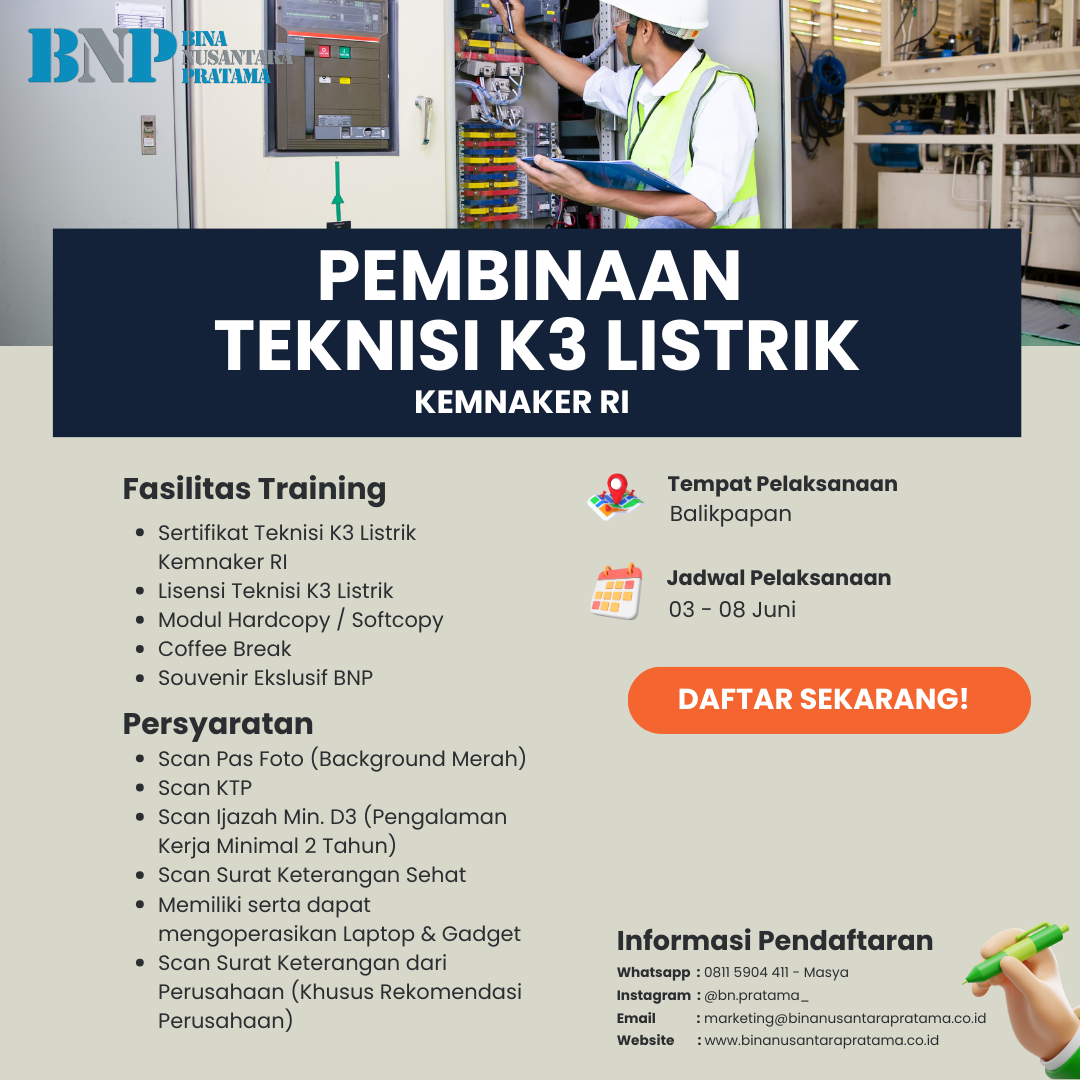 Eflyer Teknisi K3 Listrik
